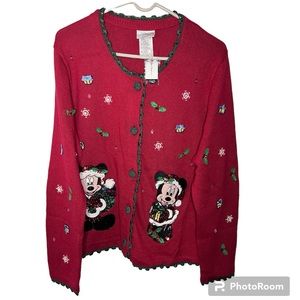 Rare Vintage Mickey and Minnie Disney cardigan with original tags
